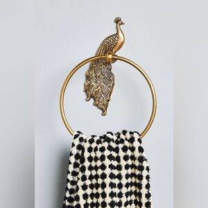 Anthropologie Ida Peacock Towel Ring